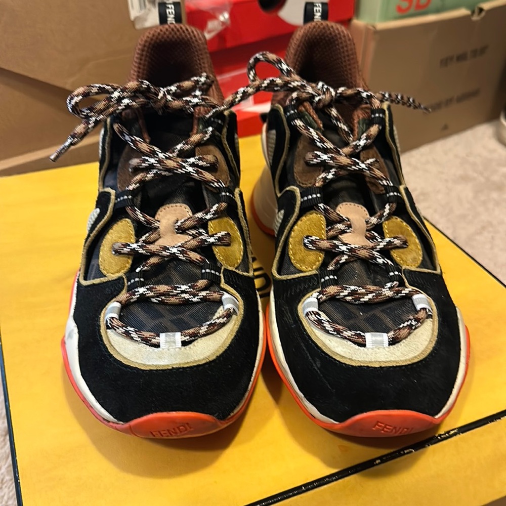 Fendi Fluid orange sneakers